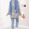 Zebra Print Knitted Sweater Grey - Image 4