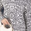 Zebra Print Knitted Sweater Grey - Image 3