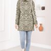 Zebra Print Knitted Sweater Khaki - Image 2