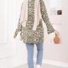 Zebra Print Knitted Sweater Khaki - Image 4