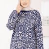 Zebra Print Knitted Sweater Navy Blue - Image 2