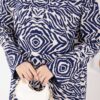 Zebra Print Knitted Sweater Navy Blue - Image 4