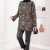 Zebra Print Knitted Sweater Black - Image 3