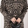 Zebra Print Knitted Sweater Black - Image 4