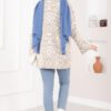 Zebra Print Knitted Sweater Mink - Image 5