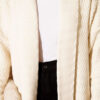 Zigzag Textured Knit Long Cardigan Ecru – Image 4