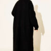 Zigzag Textured Knit Long Cardigan Black – Image 3