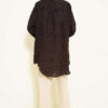 Fringed Loose Shirt Dark Brown - immagine 3