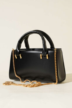 Chain Strap Magnetic Bag Black