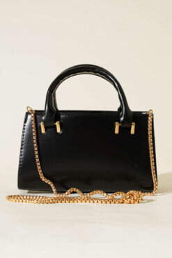Alternative view of Chain Strap Magnetic Bag Black