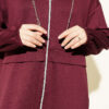 Chain-Detailed Zip-Up French Terry Two-Piece Set Plum - Image 4