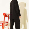 Chain-Detailed Zip-Up French Terry Two-Piece Set Black - immagine 3