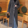 Textured Button-Detail Knit Cardigan Smoke