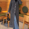Textured Button-Detail Knit Cardigan Smoke - Imagen 3