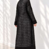 Textured Button-Detail Knit Cardigan Black – Image 4