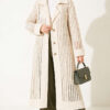 Textured Button-Detail Knit Cardigan Stone