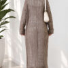 Textured Button-Detail Knit Cardigan Mink - Afbeelding 4