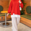 Pleated Tunic Red - Afbeelding 2