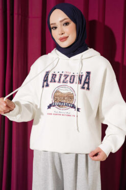 Arizona Printed French Terry Sweatshirt Ecru
