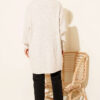 Asymmetrical Embossed Striped Knit Tunic Beige – Image 3