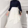 Asymmetrical Tiered Ruffled Hem Edge Skirt Yellow