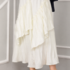 Asymmetrical Tiered Ruffled Hem Edge Skirt Yellow – Image 2