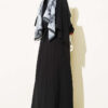 ⁦Asymmetrical Shoulder Panel Dress Black⁩ - الصورة ⁦3⁩