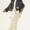 Lined Fur Coat Smoke - Imagen 2