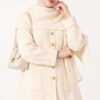 Button-Up Pocketed Knitted Cardigan with Scarf Stone - immagine 2