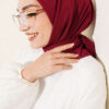Aya Series Thin Cotton Scarf Cherry