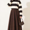 Bear-Print Striped Tunic Dark Brown – Bild 3