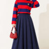 Bear-Print Striped Tunic Red - Image 3