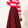 Bear-Print Striped Tunic Pink - Image 3