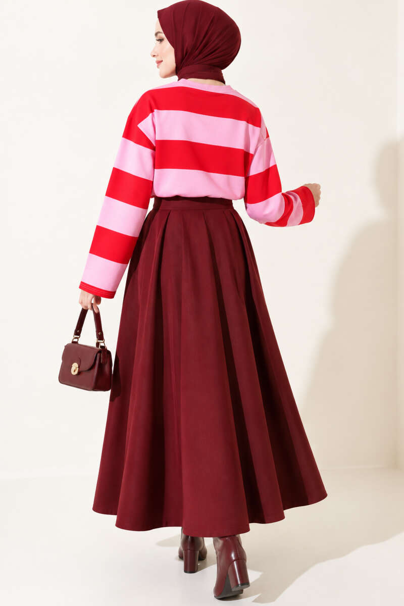 Bear-Print Striped Tunic Pink - Image 4