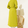 Ayrobin French terry cardigan with internal drawstring Oil Green - immagine 3