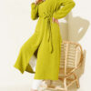 Ayrobin French terry cardigan with internal drawstring Oil Green - immagine 2