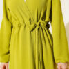 Ayrobin French terry cardigan with internal drawstring Oil Green - immagine 4