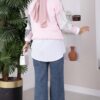 Diamond Pattern Knit Sweater Powder Pink – Bild 4