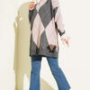 Basic Knit Tunic with Baklava Pattern Smoke - immagine 2