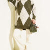 Basic Knit Tunic with Baklava Pattern Khaki - Afbeelding 2