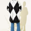 Basic Knit Tunic with Baklava Pattern Black - immagine 3