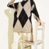 Basic Knit Tunic with Baklava Pattern Mink - Afbeelding 2