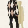 Honeycomb Pattern French Terry Knit Tunic Black – Bild 3
