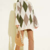 Honeycomb Pattern French Terry Knit Tunic Beige - الصورة 2