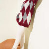 Honeycomb Pattern French Terry Knit Tunic Burgundy - Image 2
