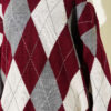 Honeycomb Pattern French Terry Knit Tunic Burgundy - Image 4