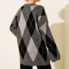 Honeycomb Pattern French Terry Knit Tunic Smoke – Image 3