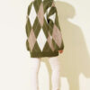 Honeycomb Pattern French Terry Knit Tunic Khaki – Image 3