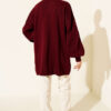 French Terry Long-Sleeve Raglan Sleeve Tunic Burgundy – Bild 3