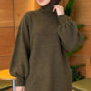 French Terry Long-Sleeve Raglan Sleeve Tunic Khaki – Bild 3